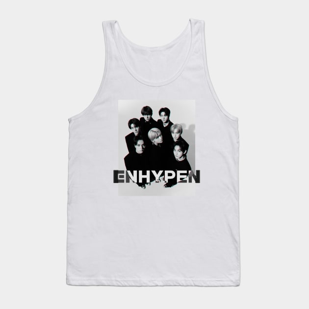 ENHYPEN Group photo with Logo Tank Top by bixxbite